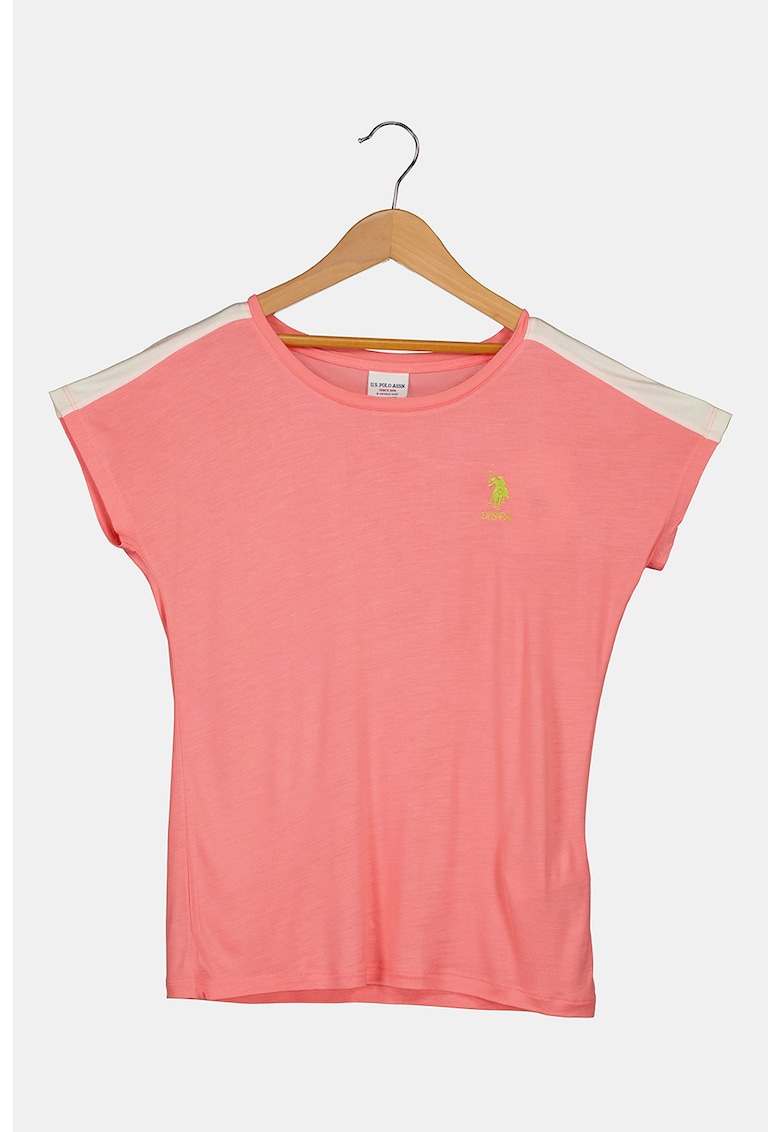 Тениска с паднали ръкави US Polo Assn
