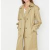 Тренч с двуредно закопчаване Trendyol