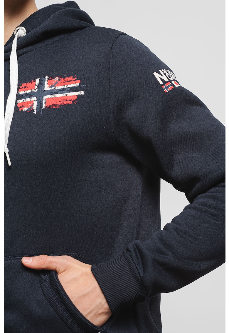 Худи Glacier с лого и скосени джобове Geographical Norway