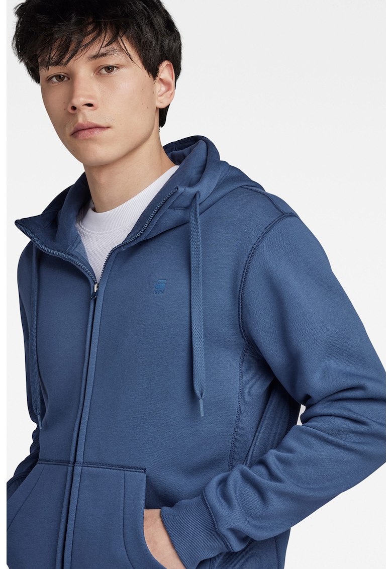 Худи Premium Core с цип и скосени джобове G-Star RAW