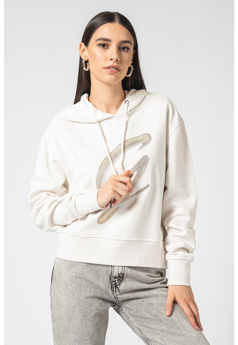Худи с декоративни камъни GUESS JEANS