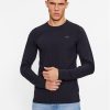 4F Тениска с дълъг ръкав 4FAW23TLONM155 Син Slim Fit за Мъже цена