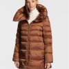 Add Пухено яке 6AW226 Кафяв Regular Fit за Жени цена