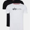 Alpha Industries Комплект 2 тишъртки Alpha Label T 118534 Черен Regular Fit за Мъже цена