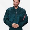 Alpha Industries Яке бомбър MA-1 100101 Тъмносин Oversize цвят на ниска цена