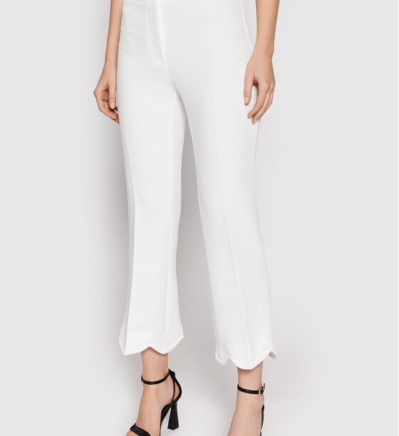 Babylon Текстилни панталони P_MF0602 Бял Regular Fit цвят на ниска цена