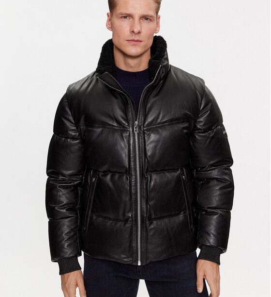 Boss Кожено яке Mufaro 50504925 Черен Regular Fit за Мъже цена