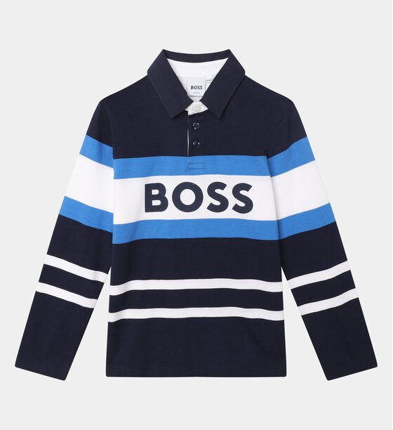 Тениска с яка и копчета BOSS за Момчета цена