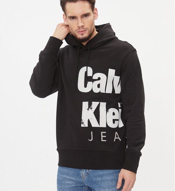 Calvin Klein Jeans Суитшърт J30J324108 Черен Regular Fit за Мъже цена