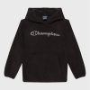 Champion Суитшърт Script Logo 305818 Черен Regular Fit цвят на ниска цена