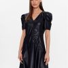 Рокля от имитация на кожа DKNY за Жени цена
