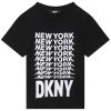 DKNY Тишърт D35S76 S Черен Regular Fit за Момичета цена
