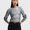 Desigual Пуловер Johanna 22WWJF69 Сребрист Regular Fit за Жени цена