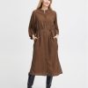 Fransa Рокля тип риза 20612435 Кафяв Relaxed Fit за Жени цена