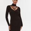 Guess Плетена рокля W3BK0W Z2YJ2 Черен Slim Fit за Жени цена