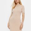 Guess Плетена рокля W3YK39 Z37K0 Бежов Slim Fit за Жени цена