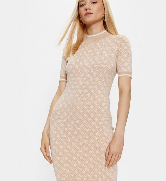 Guess Плетена рокля W3YK39 Z37K0 Бежов Slim Fit за Жени цена