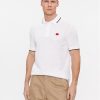 Hugo Тениска с яка и копчета Deresino232 50490775 Бял Slim Fit за Мъже цена