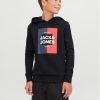 Jack&Jones Junior Суитшърт 12237105 Черен Regular Fit за Момчета цена