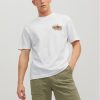 Jack&Jones Тишърт Flores 12228776 Бял Loose Fit за Мъже цена