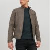 Jack&Jones Яке от имитация на кожа Rocky 12147218 Сив Regular Fit за Мъже цена