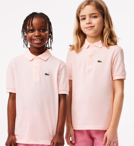 Тениска с яка и копчета Lacoste за Момичета цена