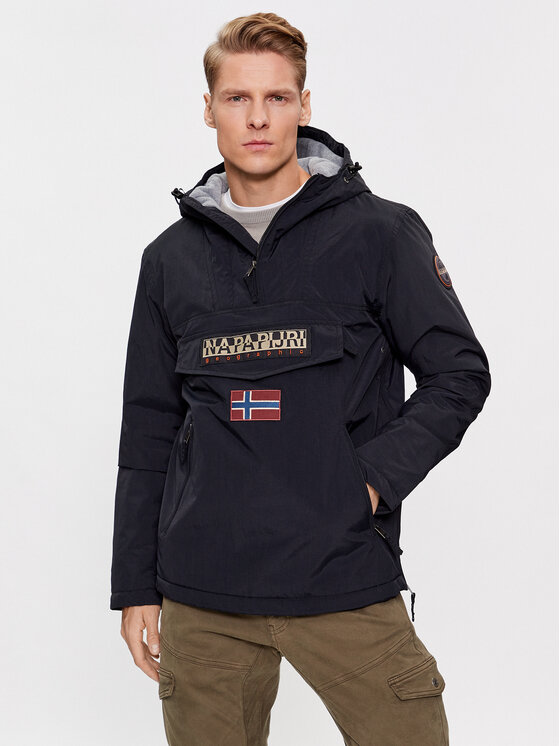 Napapijri Анорак Rainforest Pocket 2 NP0A4GMD Черен Regular Fit цвят на ниска цена