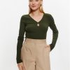 Noisy May Блуза Maya 27026248 Зелен Slim Fit за Жени цена