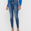 ONLY Дънки Wauw 15219241 Син Skinny Fit за Жени цена
