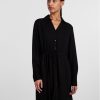Pieces Рокля тип риза 17140730 Черен Regular Fit за Жени цена