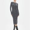 Pinko Плетена рокля Ermellino 101926 A15S Сив Slim Fit за Жени цена
