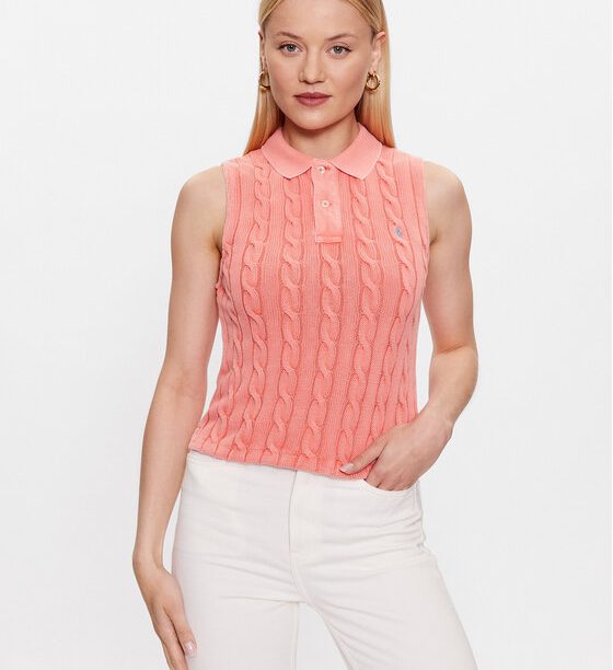 Тениска с яка и копчета Polo Ralph Lauren за Жени цена