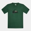 Quiksilver Тишърт Complogo Tees EQBZT04369 Зелен Regular Fit за Момчета цена
