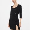 Rinascimento Коктейлна рокля CFC0116131003 Черен Slim Fit за Жени цена