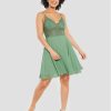 Swing Коктейлна рокля 5AE19300 Зелен Slim Fit за Жени цена