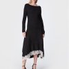 TWINSET Плетена рокля 222TT3283 Черен Regular Fit за Жени цена