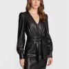 TWINSET Рокля от имитация на кожа 222TT2010 Черен Regular Fit за Жени цена