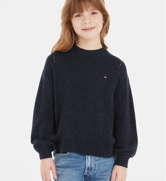 Tommy Hilfiger Пуловер Essential KG0KG07801 Тъмносин Regular Fit за Момичета цена