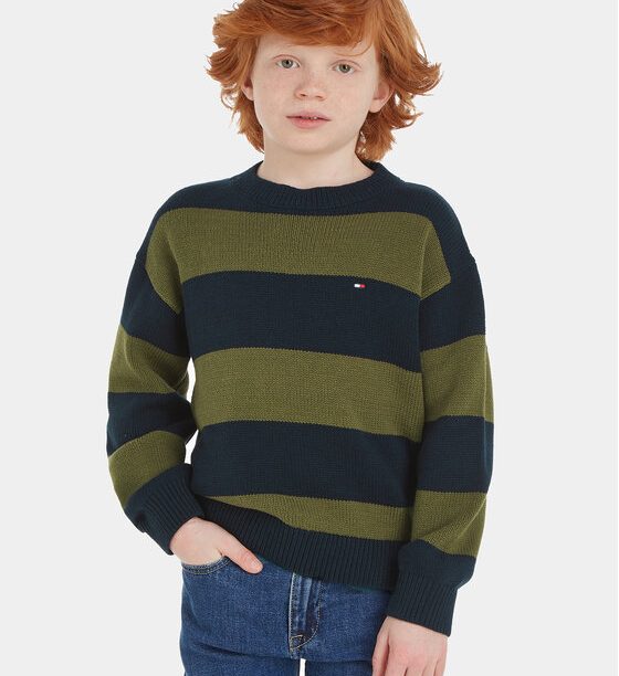 Tommy Hilfiger Пуловер KB0KB08515 Зелен Regular Fit за Момчета цена