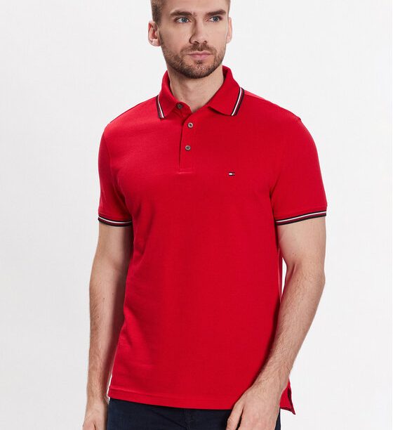 Тениска с яка и копчета Tommy Hilfiger за Мъже цена