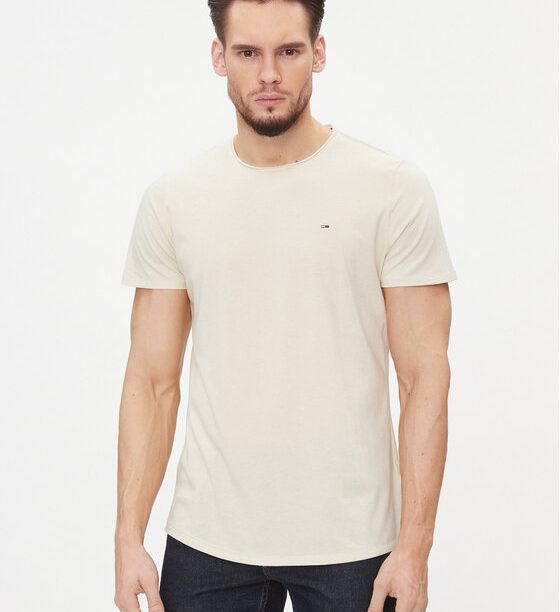 Tommy Jeans Тишърт Jaspe DM0DM09586 Бежов Slim Fit за Мъже цена