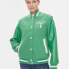 Tommy Jeans Яке бомбър Letterman DW0DW15958 Зелен Regular Fit за Жени цена