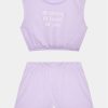 United Colors Of Benetton Комплект тишърт и панталонки 3096CK007 Виолетов Regular Fit за Момичета цена