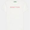 United Colors Of Benetton Тишърт 3096C10D2 Бял Regular Fit цвят на ниска цена