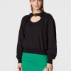 Versace Jeans Couture Суитшърт Basic 73HAI312 Черен Relaxed Fit за Жени цена