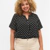 Zizzi Блуза CA02310O Черен Regular Fit за Жени цена