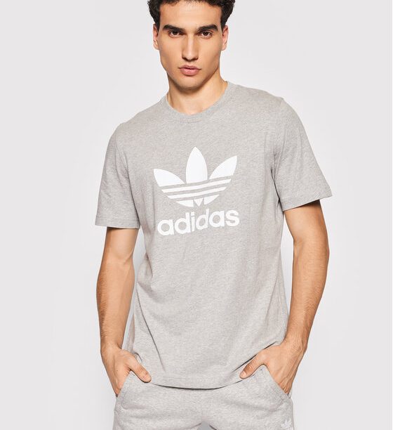 adidas Тишърт adicolor Classics Trefoil H06643 Сив Regular Fit за Мъже цена