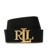 Lauren Ralph Lauren Дамски колан 412912040001 Черен за Жени цена