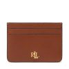 Lauren Ralph Lauren Калъф за кредитни карти Slim Card 432876732002 Кафяв за Жени цена