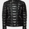 Serge Pariente Кожено яке Gladiator Doudoune Черен Slim Fit за Мъже цена